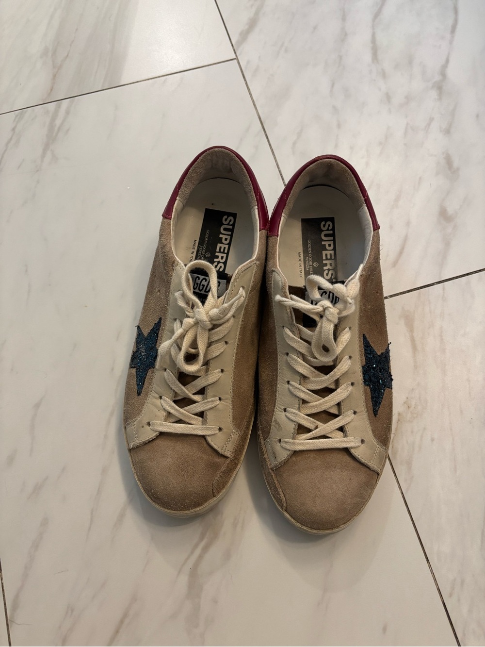 Golden Goose Beige Suede Sneakers - size 40